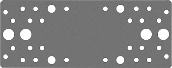 Крепежная пластина 200x80 x 2мм, КП-2.0 ЗУБР