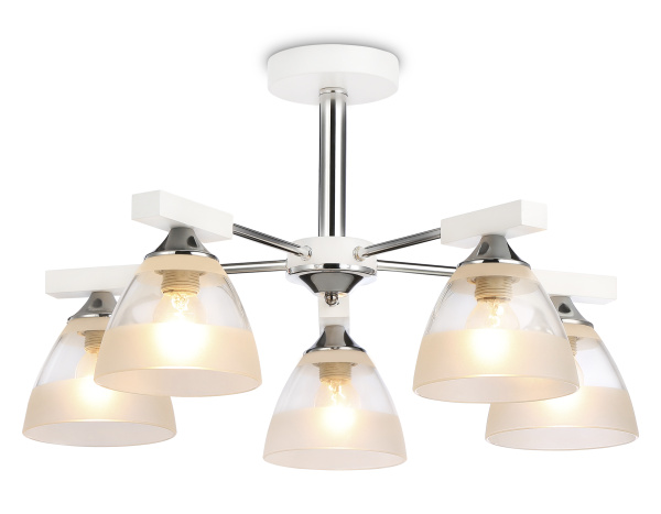 Подвесная люстра TR9093/5 WH/CH белый/хром E27*3 max 40W D570*270 Ambrella Light