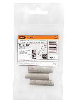 Гильза кабельная медная луженая под опрессовку ГМЛ 25-8 ГОСТ 23469.3-79 (3шт./упак.) TDM