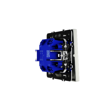 Выключатель встраиваемый Voltum S70 двухклавишный 10А, (сталь)