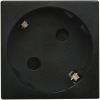 Donel Розетка 2К+З нем.ст., 45 гр., с з/ш, черн. матовая (45х45мм), серия (тип) DF6