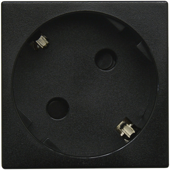 Donel Розетка 2К+З нем.ст., 45 гр., с з/ш, черн. матовая (45х45мм), серия (тип) DF6