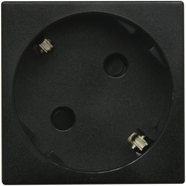 Donel Розетка 2К+З нем.ст., 45 гр., с з/ш, черн. матовая (45х45мм), серия (тип) DF6