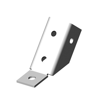 Опора 45 град., толщ. 4,0 мм, гальван. цинк Ostec