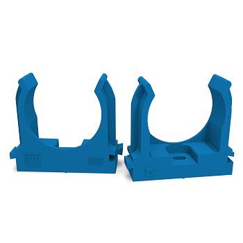 Крепеж-клипса для труб для прямого монтажа синяя d32 мм (25шт/500шт уп/кор) Промрукав