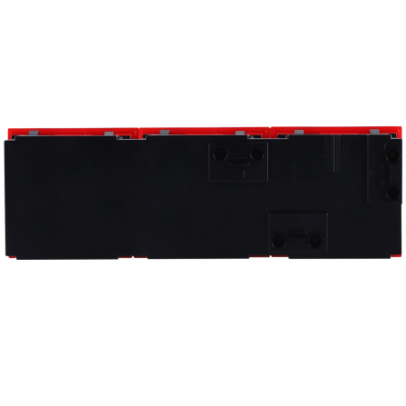 Donel Розетка 3х2К+З нем.ст., 45 гр., с з/ш, крас. (135х45мм), серия (тип) DF6