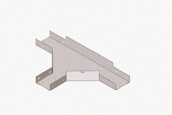 Лоток тройниковый замковый глухой ОТЗГ 100х100 УТ1,5, оцинкованный лист S1,5