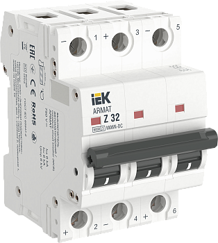 Выключатель автоматический ВА МОД M06N-DC 3П Z 32А ARMAT IEK