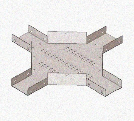 Лоток крестообразный перфорированный КМ 400х100 УХЛ1, оцинкованный лист S1,0