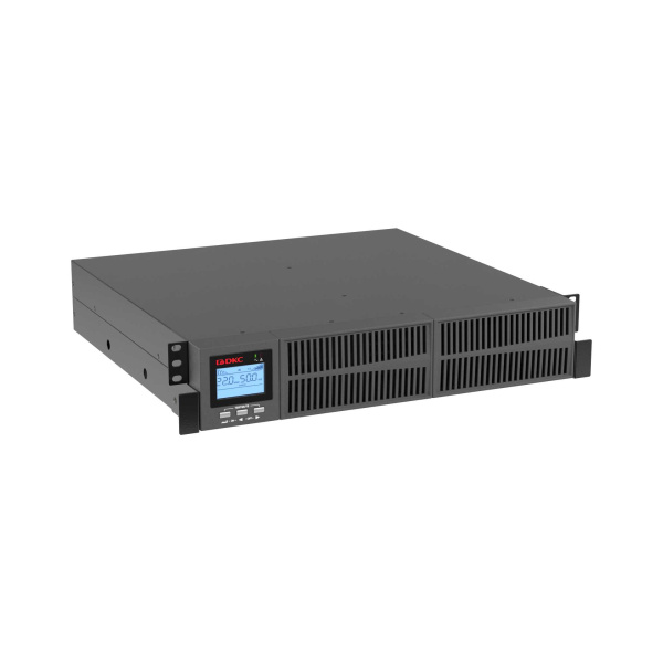 Онлайн ИБП ДКС серии Small Rackmount, 2000 ВА/1800 Вт, 1/1, 8xIEC C13, EPO, USB, RS-232, Rack 2U, 4x9Ач DKC