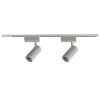 07-40 Комплект из 2 трековых свет-ов на шинопроводе 2х10Вт, 230В/50Гц, 1600лм, 4000К, IP20, белый, 500х50х150мм, накладной однофазный шинопровод, алюм