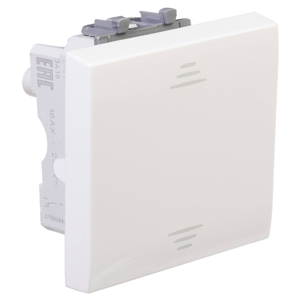 Переключатель одноклавишный модульный, "Avanti", "Белое облако", 2модуля DKC