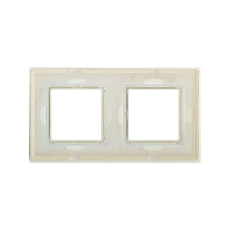 Рамка из натурального стекла, "Avanti", светло-зеленая, 2 поста (4 мод.) DKC