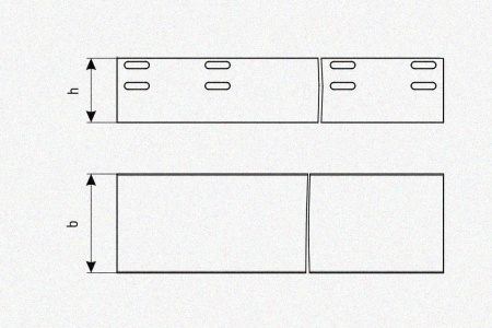 Лоток глухой ЛМГ 400х200х2000 УТ1,5, оцинкованный лист S1,5