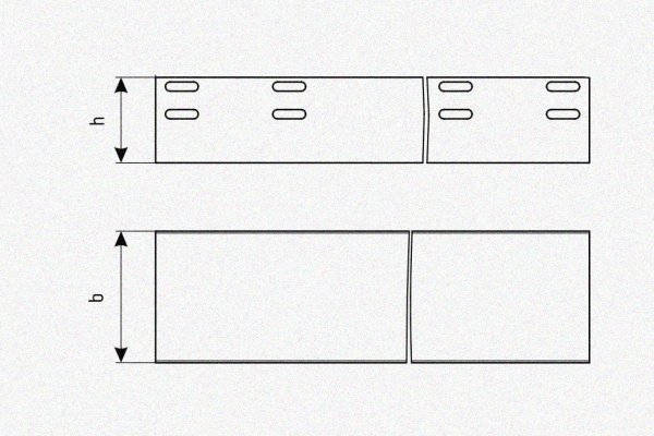 Лоток глухой ЛМГ 400х200х2000 УТ1,5, оцинкованный лист S1,5