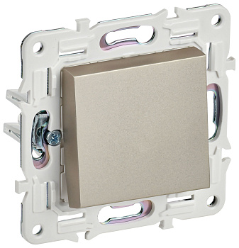 SKANDY Выключатель 1-клавишный кнопочный 10А SK-V14Sh шампань IEK