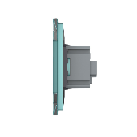 Розетка 1 модуль Зеленая Livolo