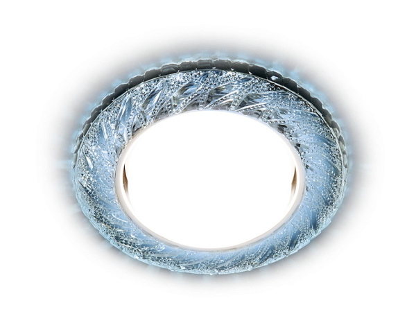 Встраиваемый точечный светильник со светодиодной лентой G303 CL/CLD хром/прозрачный GX53+3W(LED COLD) Ambrella Light