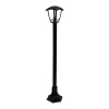 11-161 Светильник садово-парковый, столб, «Валенсия 4», Е27х60Вт, 4-х гранный, пластик, черный, прозрачный поликарбонат, 177х187х1120мм, НТ... APEYRON