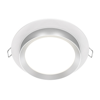 Встраиваемый светильник 1*GX53 15Вт Белый с Серебром IP20 Downlight DL086-GX53-RD-WS Technical Maytoni