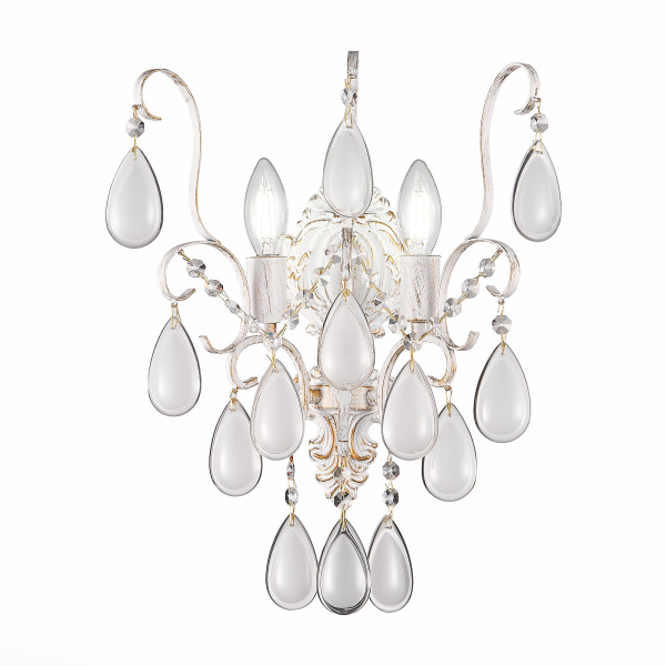 Светильник настенный Золотистый/Белый матовый E14 2*60Вт SLE160301-02 EVOLUCE