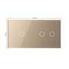 Панель для одноклавишного и двухклавишного выключателей золотая Livolo