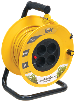 Катушка УК20 с термозащитой 4 места 2P/20м 2х0,75мм2 GARDEN IEK