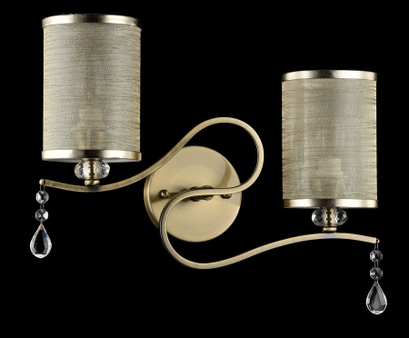 Настенный светильник (бра) 2*E14 40Вт Бронза Антик IP20 Faust FR2300-WL-02-BZ Freya