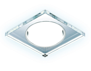 Встраиваемый точечный светильник со светодиодной лентой G215 CL/CH/CLD хром/прозрачный GX53+3W(LED COLD) Ambrella Light