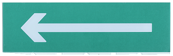 Сменное табло "Направление к эвакуационному выходу налево" зеленый фон IEK