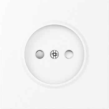 Donel S08 глянцевый белый накладка для розетки без заземления, со шторками 16A 250 В~,серия DB