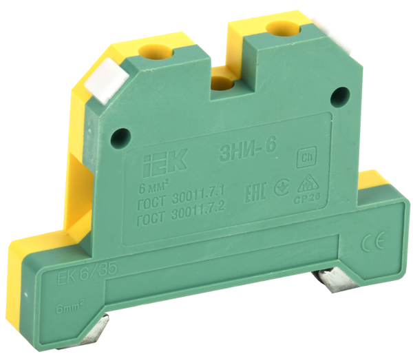 Зажим наборный ЗНИ-6PEN 6мм2 (JXB-земля) IEK