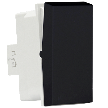 Donel Переключатель 10А, 1 мод., черн. (22.5х45мм), серия (тип) DA