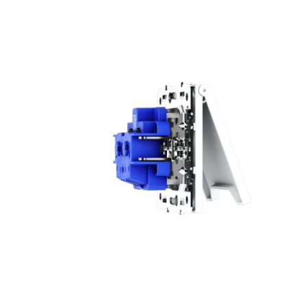 Розетка встраиваемая Voltum S70 с заземлением, защитными шторками и крышкой 16А, (белый матовый)