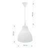 НСБ 21-60-002 "melodi" Светильник подвесной белый шнур 280*260 IP20 E27 APEYRON