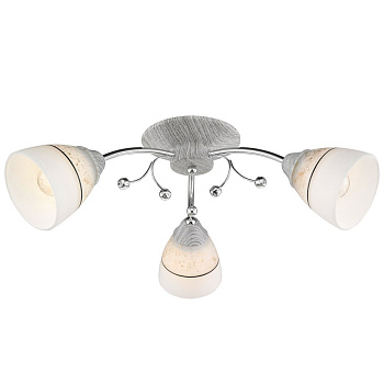 Люстра потолочная Серый, Хром/Серый, Белый E27 3*60Вт 115-107-03 VELANTE