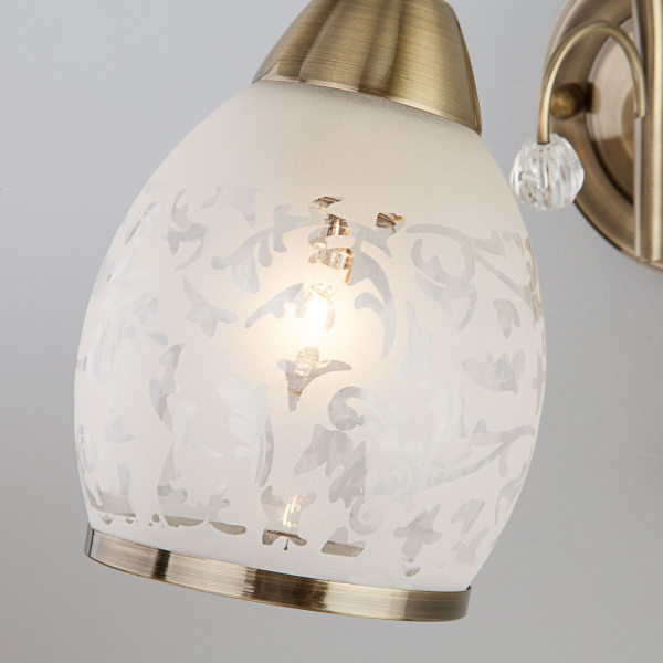 Бра с плафоном 1*E27 60Вт античная бронза IP20 Gabriella (30026/1 античная бронза) Eurosvet