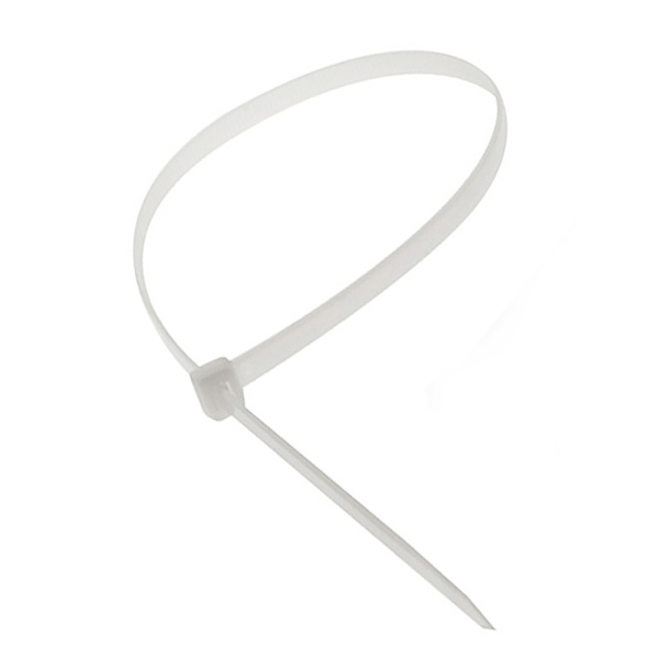 Хомут-стяжка кабельная нейлоновая 2,5х100 мм белая (100 шт/50000 шт уп/кор) Промрукав