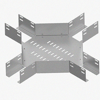 Лоток крестообразный перфорированный КМ 100х65 УТ1,5, оцинкованный лист S1,5