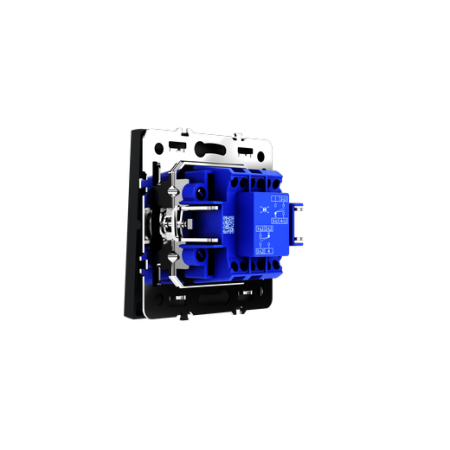 Перекрестный переключатель встраиваемый Voltum S70 одноклавишный 10А, (графит)