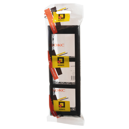 Рамка-суппорт "Avanti" для "In-liner Front", черный, 6 модулей DKC