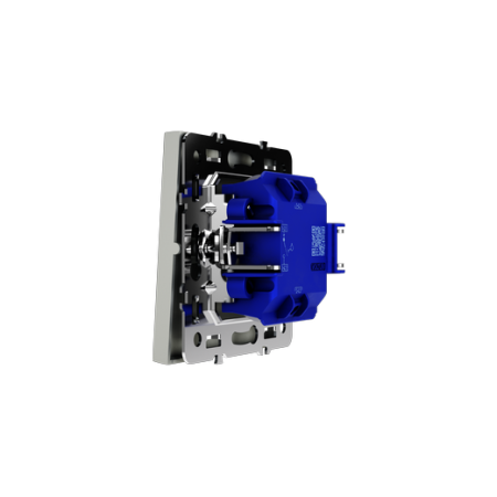 Выключатель с самовозвратом встраиваемый Voltum S70 одноклавишный 10А, (сталь)