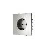 Розетка встраиваемая Voltum S70 с заземлением и защитными шторками, 16А, (шелк)