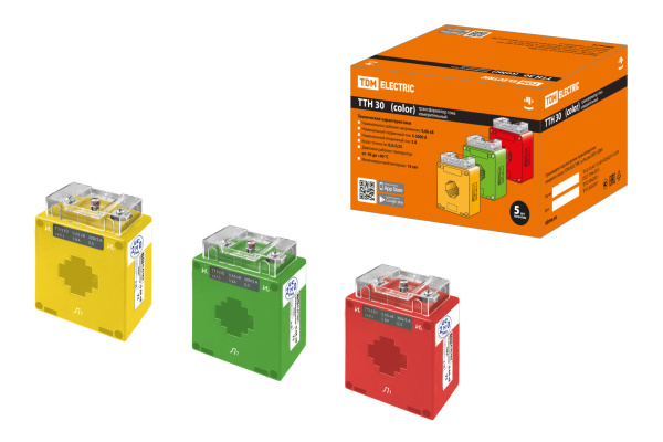 Трансформатор тока измерительный ТТН 30/300/5-5VA/0,5-Р (3 шт., color) TDM