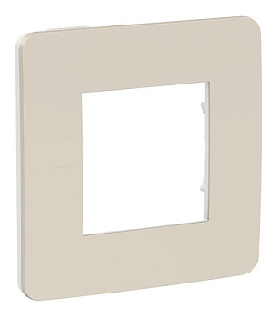 Unica Studio Рамка универсальная 1 пост . шампань/белый IP21 Schneider Electric