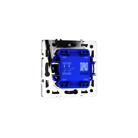 Выключатель встраиваемый Voltum S70 двухклавишный 10А, (шелк)
