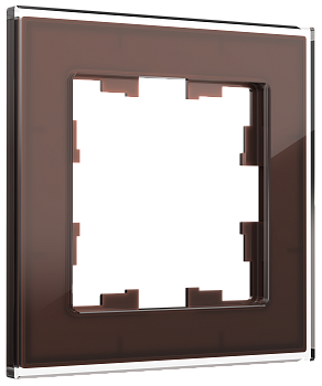 BRITE Рамка 1-мест. РУ-1-2-БрТБ стекло бр. IEK