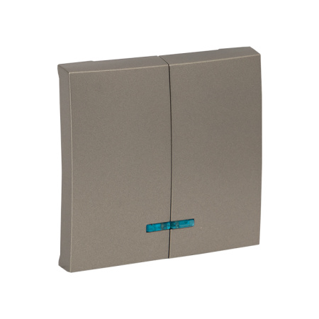 Валенсия Лицевая панель выключателя 2-кл, с индикатором 10А кашемир EKF