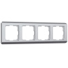 Stream Рамка на 4 поста (серебряный) Werkel