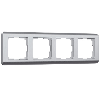 Stream Рамка на 4 поста (серебряный) Werkel